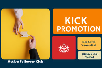 do premium kick channel promotion to gain active followers viewers and chatters