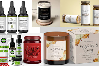 candle label design, DIY candle care sticker, candle jar mockup 3d product label