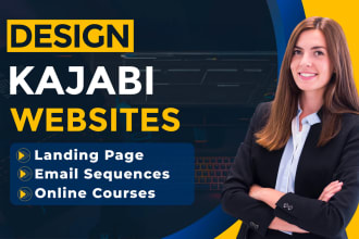 design kajabi websites, landing pages, email sequences