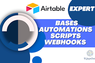 setup airtable database, automations, custom scripts, webhooks