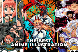 draw awesome anime illustration, vtuber, fanarts
