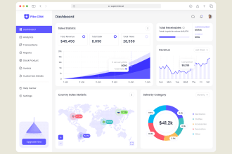 do high quality saas, CRM web app, dashboard, admin panel UI UX design