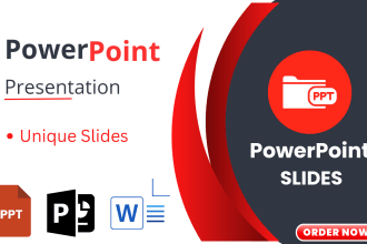 write, create slides,make ppt, pitch desk for you