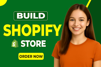 create shopify website, build shopify store design, shopify dropshipping store