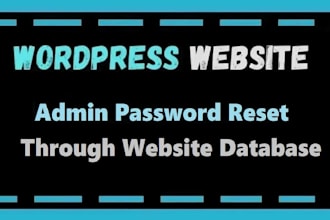 reset your wordpress website admin password through your hosting cpanel