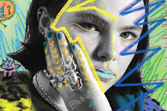 create trendy y2k magazine style edits from your photo