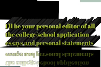 edit your personal statement or statement of purpose