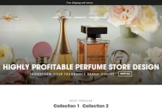 build luxury shopify perfume website cologne store deodorants fragrance website