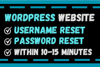 help you reset your wordpress website user, password through your hosting cpanel
