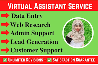 be VA for excel data entry, web research, lead generation and personal assistant