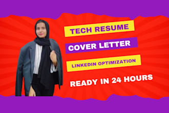 offer tech resume writing, resume design and resume editing services