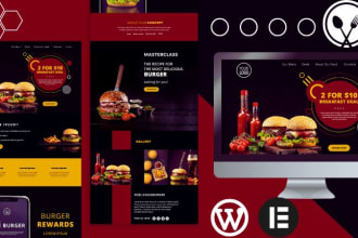 design online food ordering wordpress restaurant website