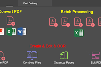 convert PDF to excel, word, powerpoint, ocr