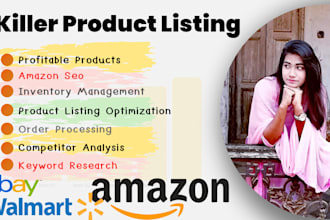 do killer product listing hunting amazon ebay walmart, full SEO