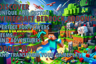 create innovative minecraft bedrock addon in less than 24h