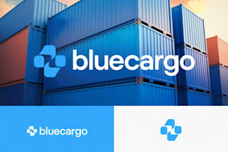 do stunning minimalist and geometric logo for your brand