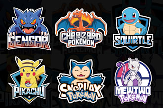 design pokemon cards, fakemon anime funko trainer characters and chibi art logo