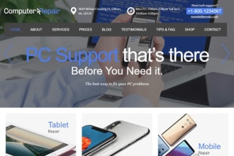 build mobile or phone repair website, computer repair website, laptop repair