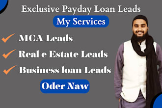 provide fresh real estate, business loan leads, mca leads