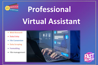 be a creative personal virtual assistant for data entry