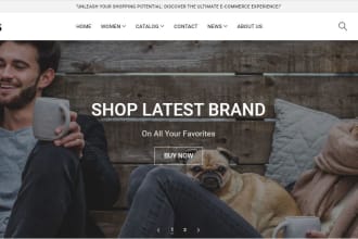 design modern shopify baby clothing brand store or dropshipping website