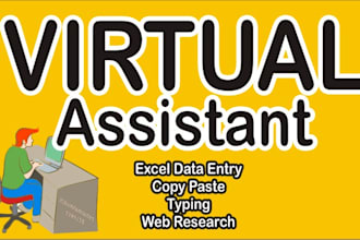 do excel data entry, typing, copy paste and web research job