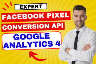 setup facebook pixel conversion API, google analytics 4, ga4, tag manager