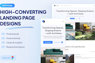 design modern landing page for your business in figma