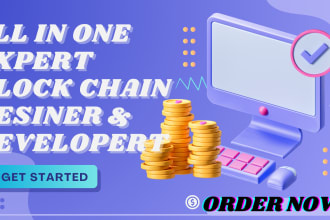 be blockchain developer nft, smart contract, staking, MLM crypto, ico