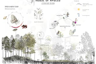 design architectural presentation board and portfolio