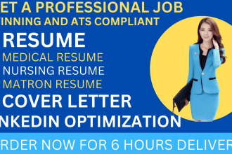 write standard medical resume, nursing, healthcare, doctor, resume writing