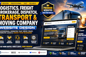a modern logistics, freight brokerage, moving, and trucking company website