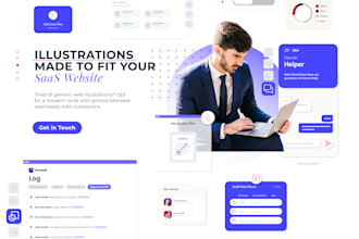 create modern illustrations to showcase your saas features