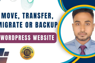 transfer, move, migrate, backup or revamp wordpress website