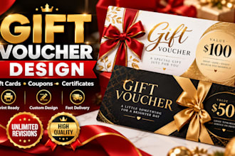 create gift voucher design, gift card design and gift certificate
