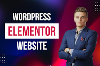 develop a responsive wordpress website design with elementor