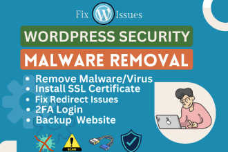 do malware and virus removal, wordpress cleanup, site security