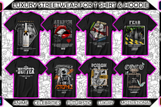 design custom luxury streetwear for t shirt and hoodie