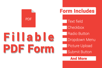 create a fillable PDF form for you