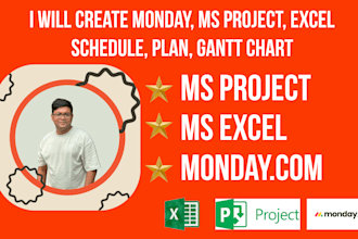 create monday, ms project, excel schedule, plan, gantt chart