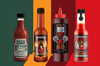 do sauce label, food label, jar, spice, honey label design