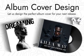design creative album cover art or music artwork