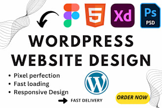 convert PSD, figma, canva design to wordpress using elementor