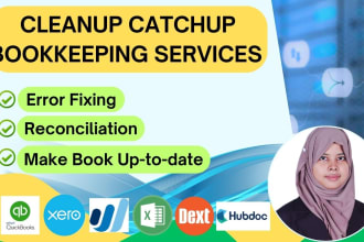 do catchup error fixing reconciliation bookkeeping in quickbooks xero and wave