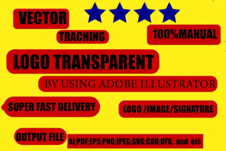 perfectly trace logo or image in vector