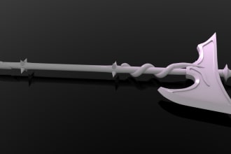 design 3d model of weapon