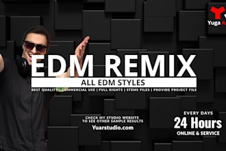 remix your songs to various professional edm styles