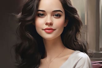 make your photo portrait into digital oil painting