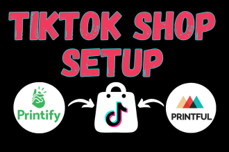 set up a tiktok shop with printful or printify