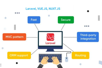 develop PHP laravel, vuejs, or nuxtjs applications